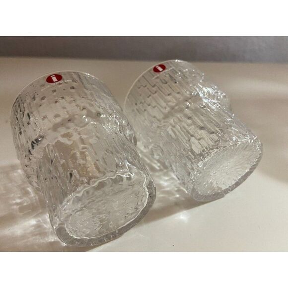 Iittala Paadar Shot Liquor Glasses Tapio Wirkkala Iceberg Icicle Set of 2 - Picture 10 of 11
